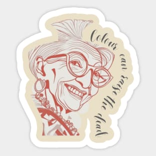 IRIS APFEL FASHION ICON Sticker